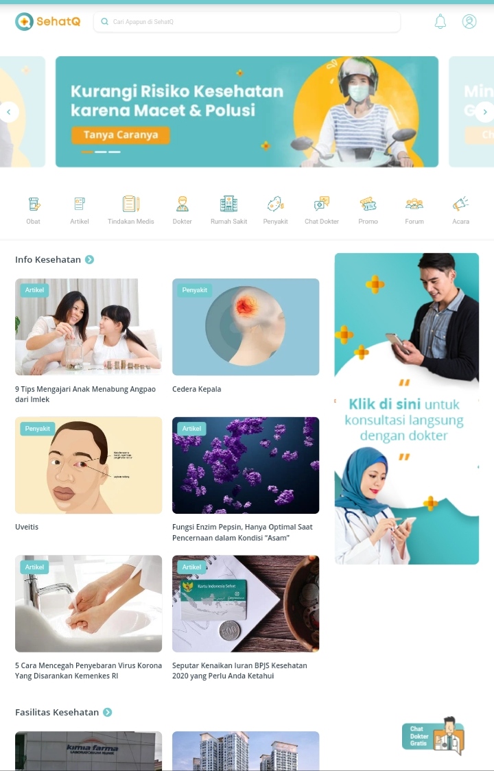 Aplikasi SehatQ untuk Kemudahan Fasilitas Kesehatan Anda