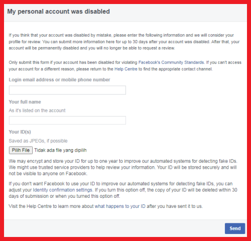 Cara Memulihkan Akun FB Yang Dinonaktifkan Oleh Pihak Facebook