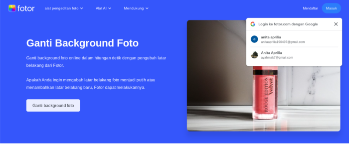 Cara Ganti Warna Latar Belakang Pas Foto di Web