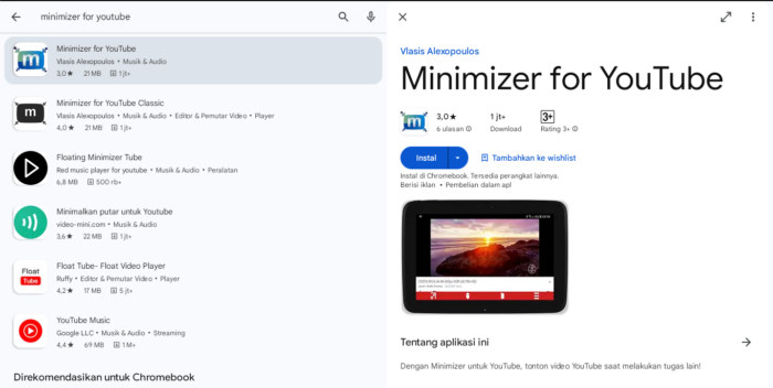 Cara Buka Youtube Sambil Buka Aplikasi Lain